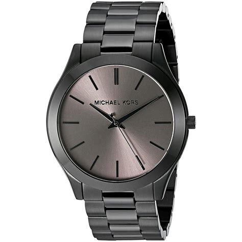 michael kors slim runway pave embellished black stainless steel watch|Michael Kors Watch mk8507.